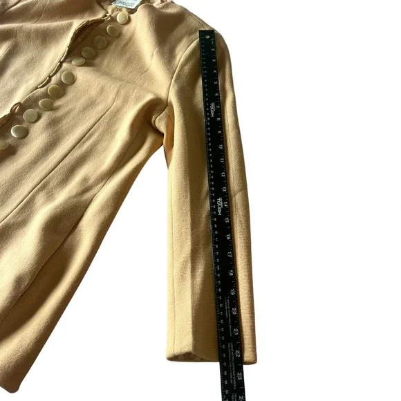 Akris Bergdorf Goodman Peach Textured Wool Button Front Jacket Size US 8 - Picture 7 of 7